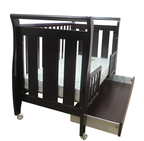 Babyworth Urban Sleigh Cot with Drawer & Mattress - Babyworth