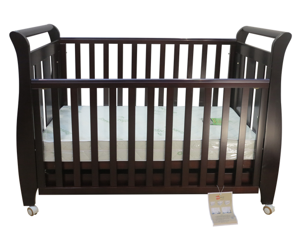Babyworth Urban Sleigh Cot with Drawer & Mattress - Babyworth