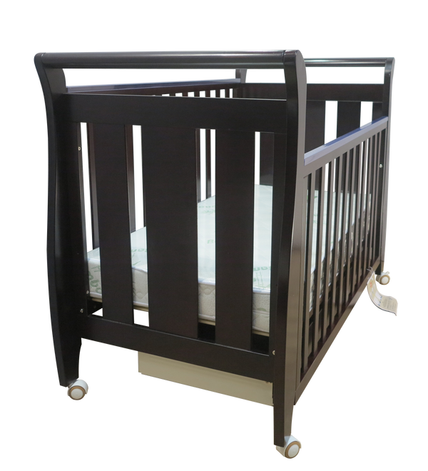 Babyworth Urban Sleigh Cot with Drawer & Mattress - Babyworth