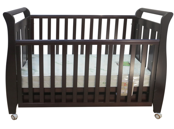 Babyworth Urban Sleigh Cot with Drawer & Mattress - Babyworth