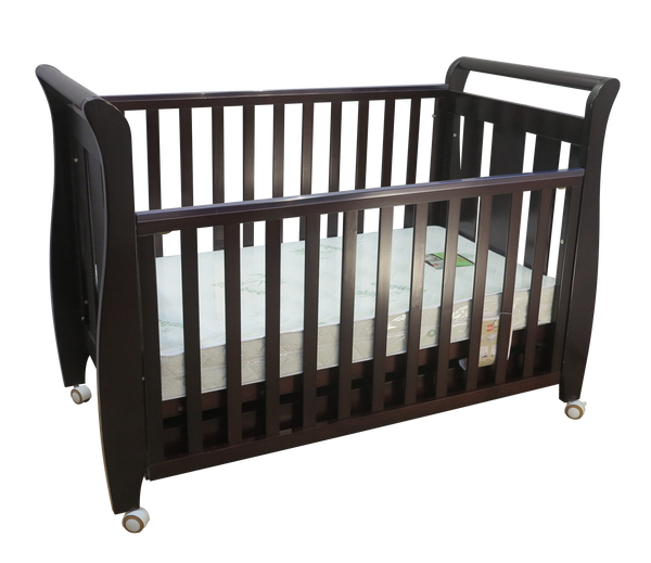Babyworth Urban Sleigh Cot with Drawer & Mattress - Babyworth