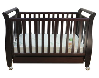 Babyworth  B4+DR Urban Sleigh Cot with Drawer & Mattress - Babyworth