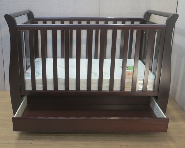 Babyworth  B4+DR Urban Sleigh Cot with Drawer & Mattress - Babyworth