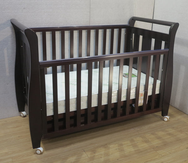 Babyworth  B4+DR Urban Sleigh Cot with Drawer & Mattress - Babyworth