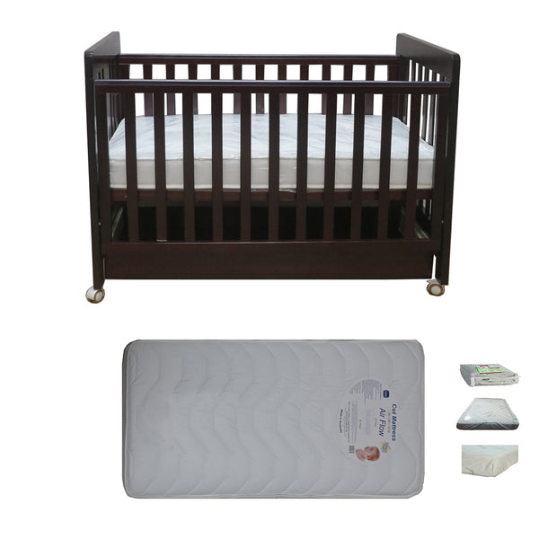 Babyworth Pioneer Cot  With Drawer Option With Mattress - Babyworth
