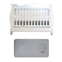 Babyworth Royal Sleigh Cot  with Drawer and Mattress - Babyworth