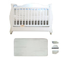 Babyworth Royal Sleigh Cot  with Drawer and Mattress - Babyworth