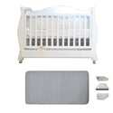 Babyworth Royal Sleigh Cot  with Drawer and Mattress - Babyworth