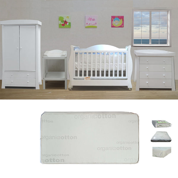 Babyworth Royal Sleigh Cot Change Table Chest Robe - Babyworth