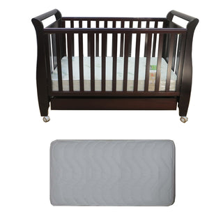 Babyworth Urban Sleigh Cot with Drawer & Mattress - Babyworth