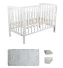 Childcare  Bristol Cot +Mattress Package White - Babyworth