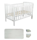 Childcare  Bristol Cot +Mattress Package White - Babyworth