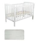 Childcare  Bristol Cot +Mattress Package White - Babyworth