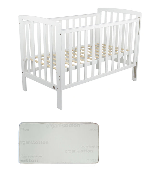 Childcare  Bristol Cot +Mattress Package White - Babyworth