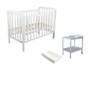 Childcare  Bristol Cot With Mattress and Change Table with Pad Package - Babyworth