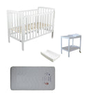 Childcare  Bristol Cot +Mattress Package White - Babyworth
