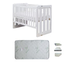 Grotime  Rollover Trend Cot White Baby Bed with Mattress - Babyworth