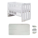 Grotime  Rollover Trend Cot White Baby Bed with Mattress - Babyworth