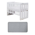 Grotime  Rollover Trend Cot White Baby Bed with Mattress - Babyworth