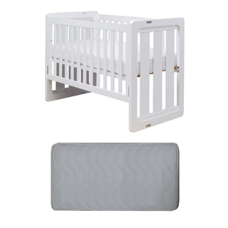 Grotime  Rollover Trend Cot White Baby Bed with Mattress - Babyworth