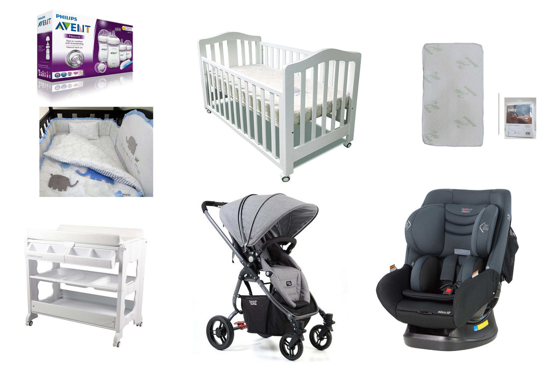 Babyworth classic cot and Mother's Choice car seat nursery package