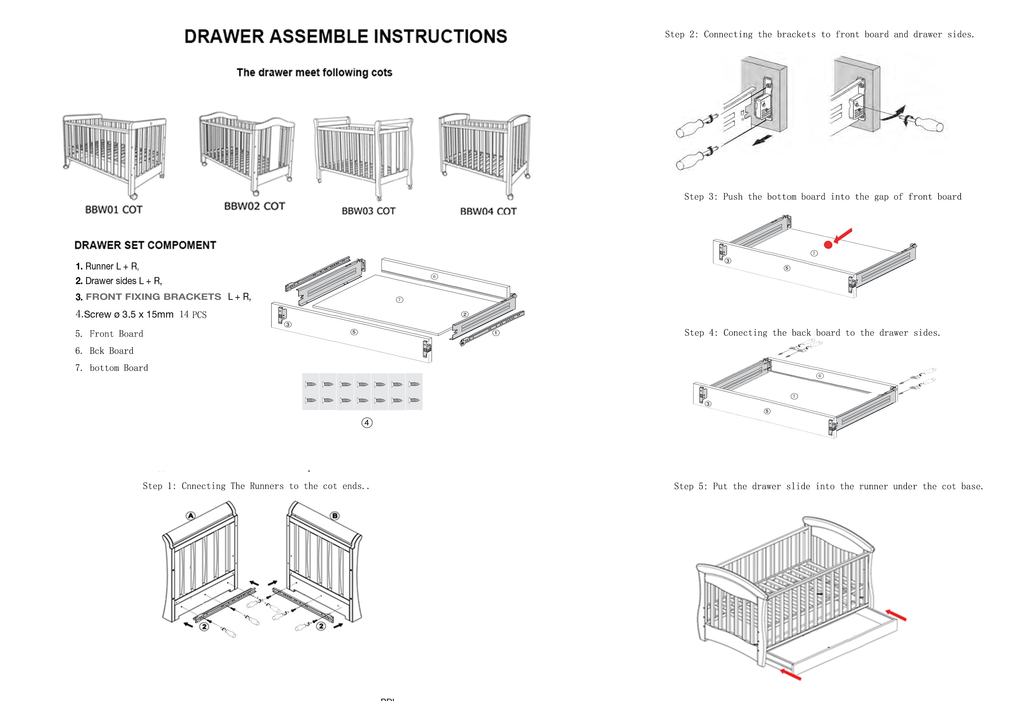 Sleigh Cot Ends Assemble Instructions Babyworth