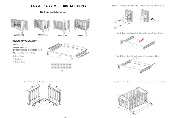 Babyworth Drawer Assemble Instructions
