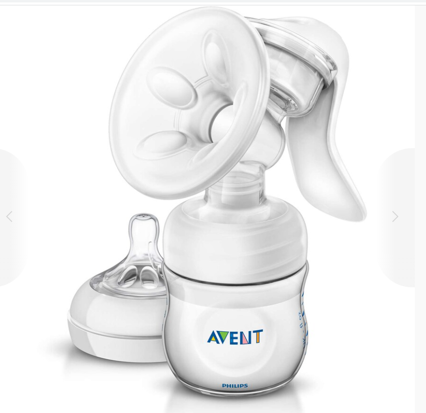 Philips Avent manual breast pump with storage cups