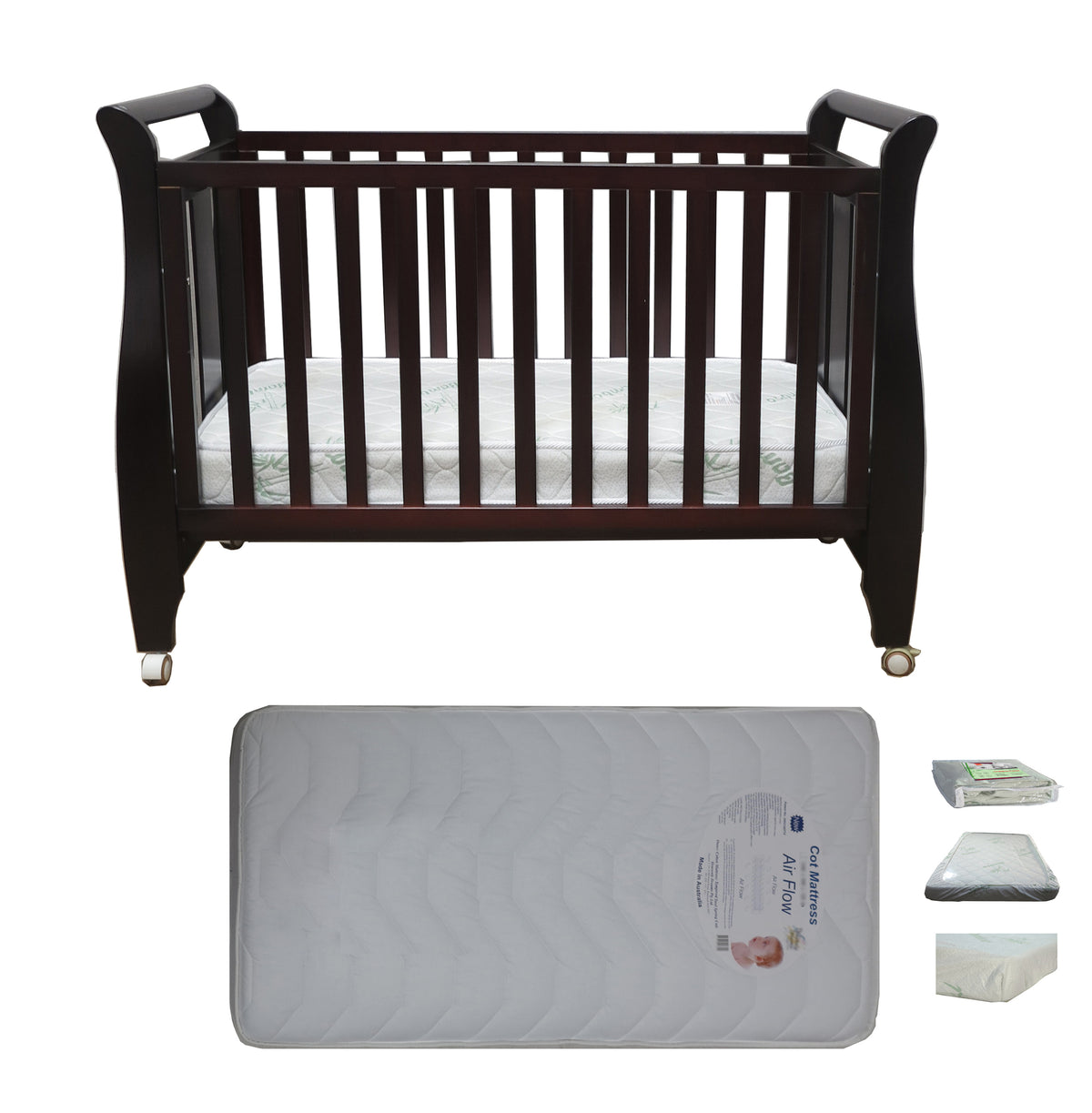 Babyworth  B4 Urban Sleigh Cot & Mattress - Babyworth