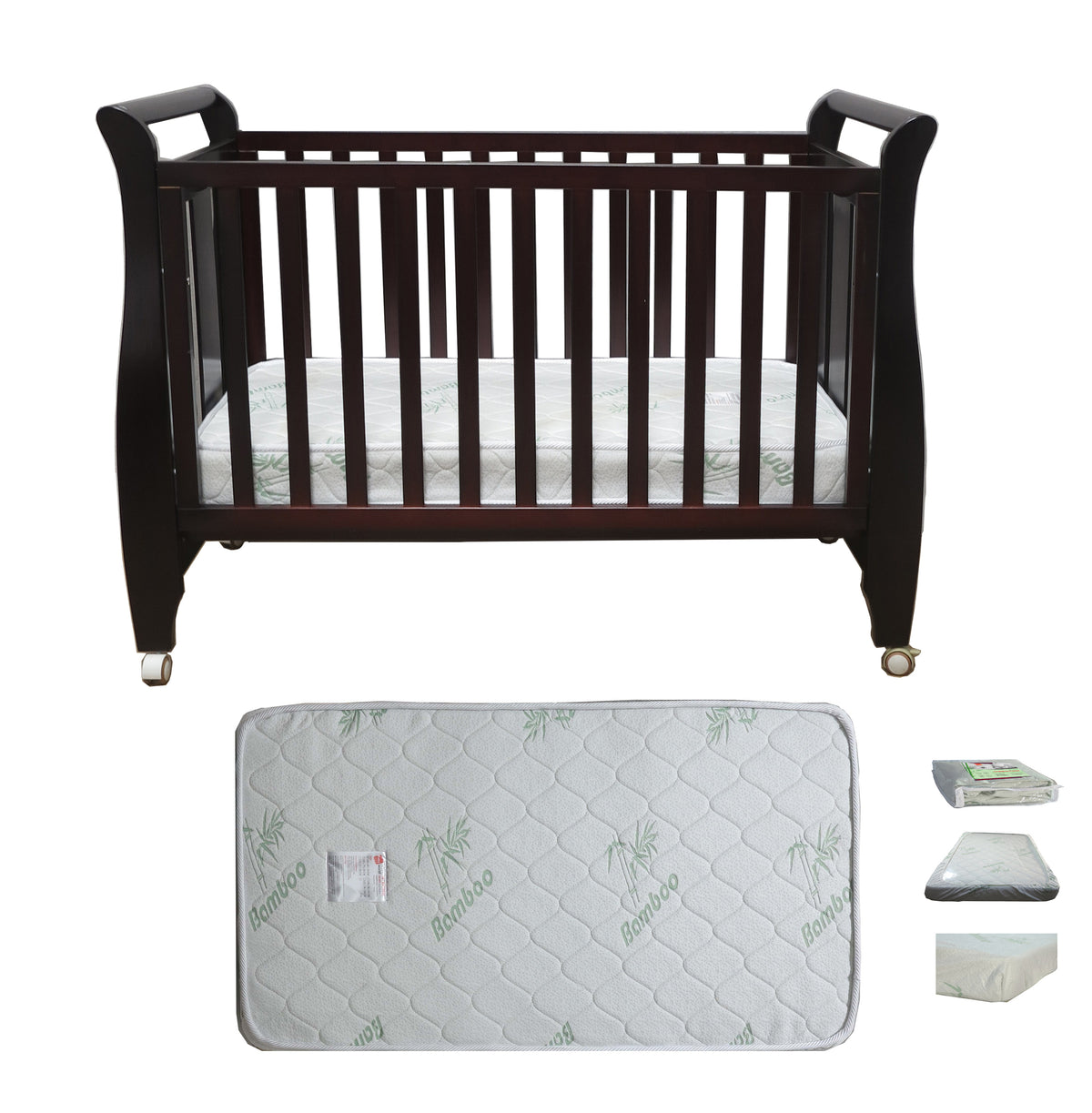 Babyworth  B4 Urban Sleigh Cot & Mattress - Babyworth