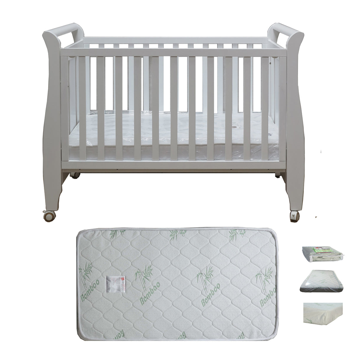 Babyworth  B4 Urban Sleigh Cot & Mattress - Babyworth