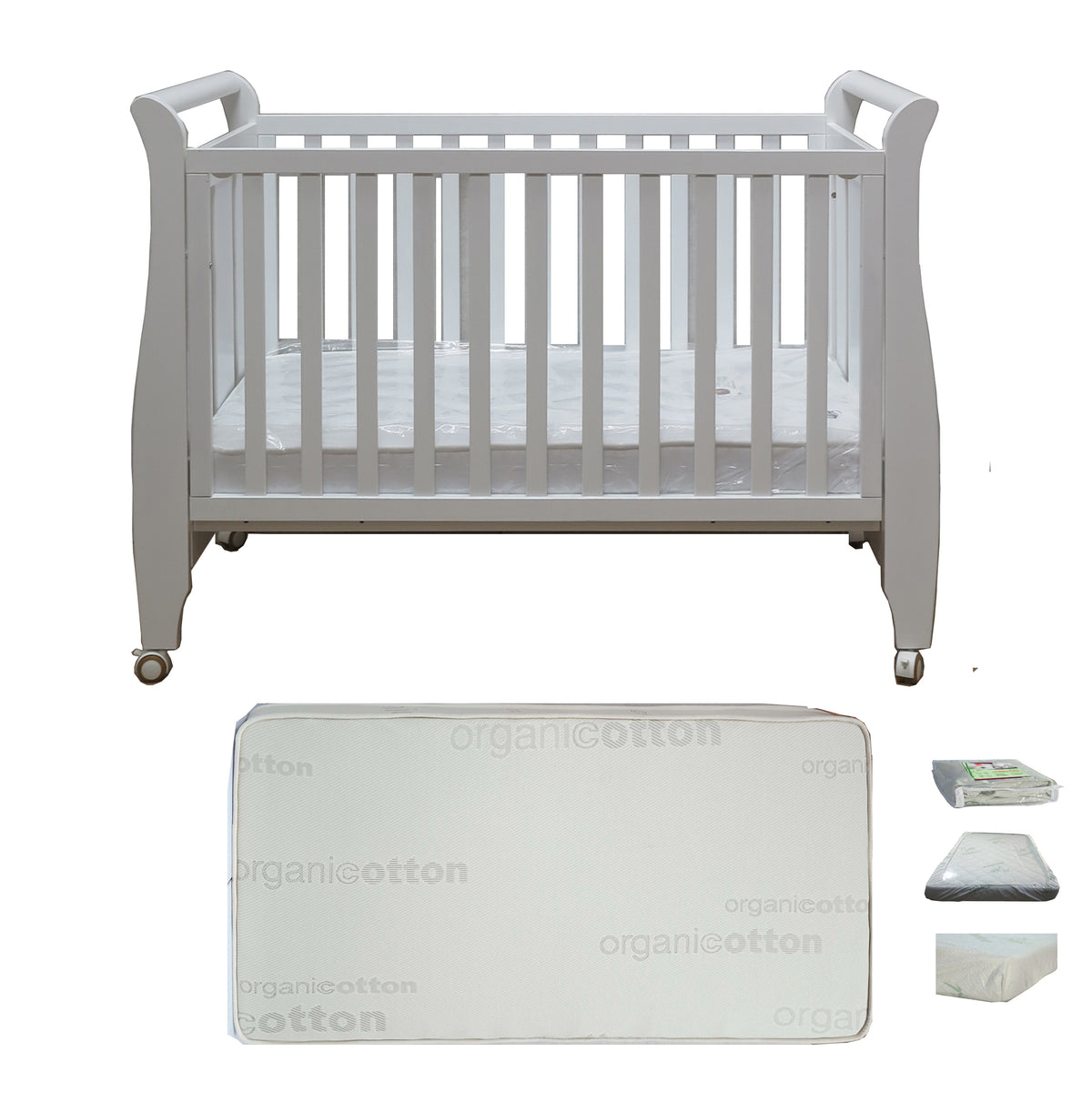 Babyworth  B4 Urban Sleigh Cot & Mattress - Babyworth
