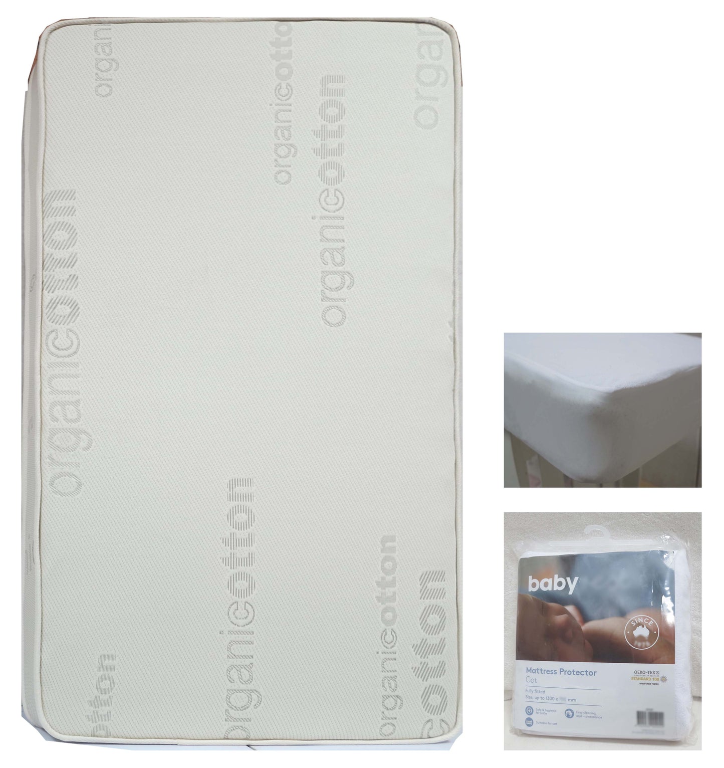 Babyworth Cot  Mattress  With Innerspring & Organic Cotton Cover - Babyworth