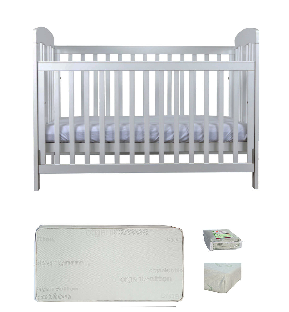 Grotime   Pearl 4-in-1 cot  Baby Bed with Mattress - Babyworth