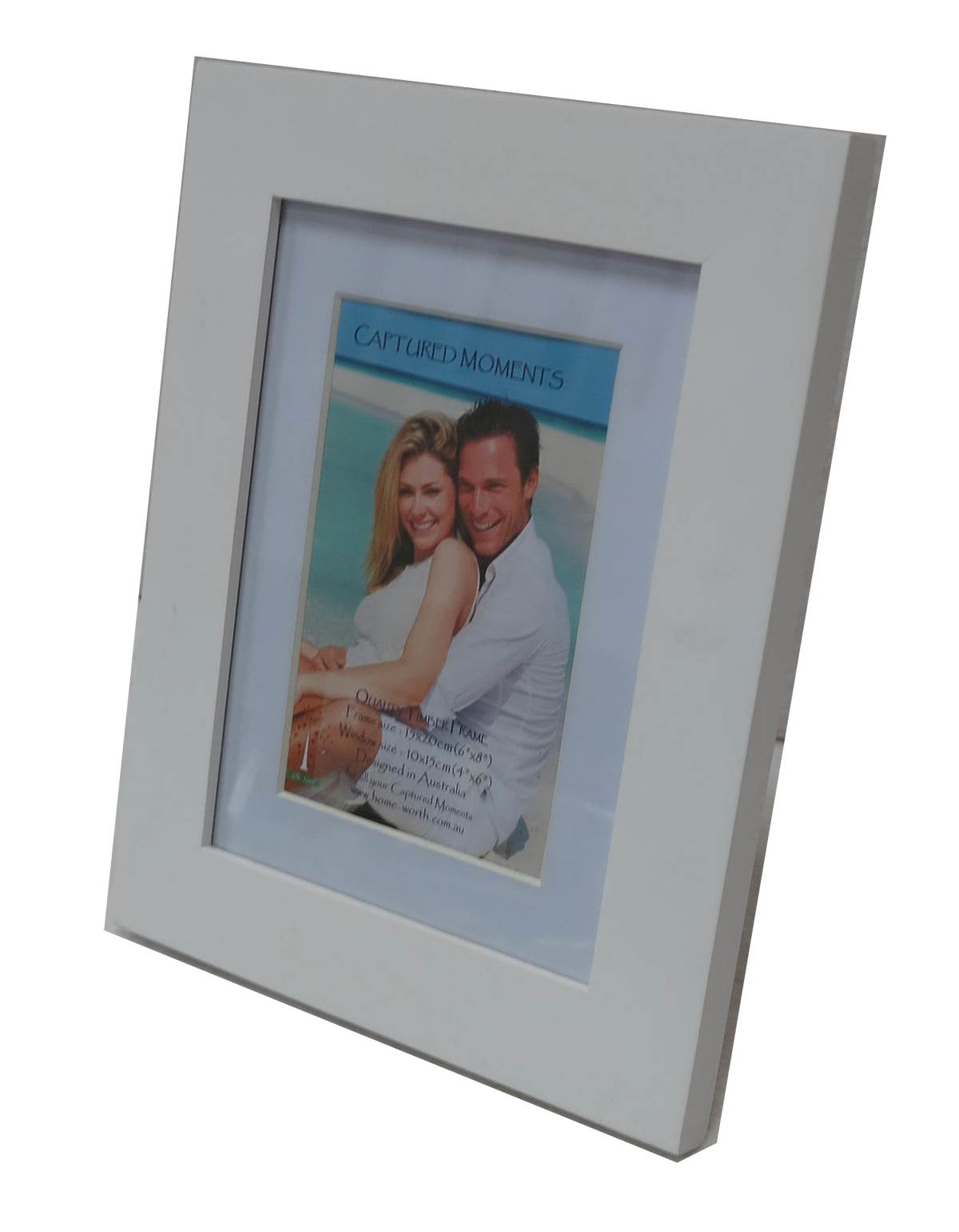 For 4X6" Photo-Picture Frame With Mat Boarder White - Babyworth