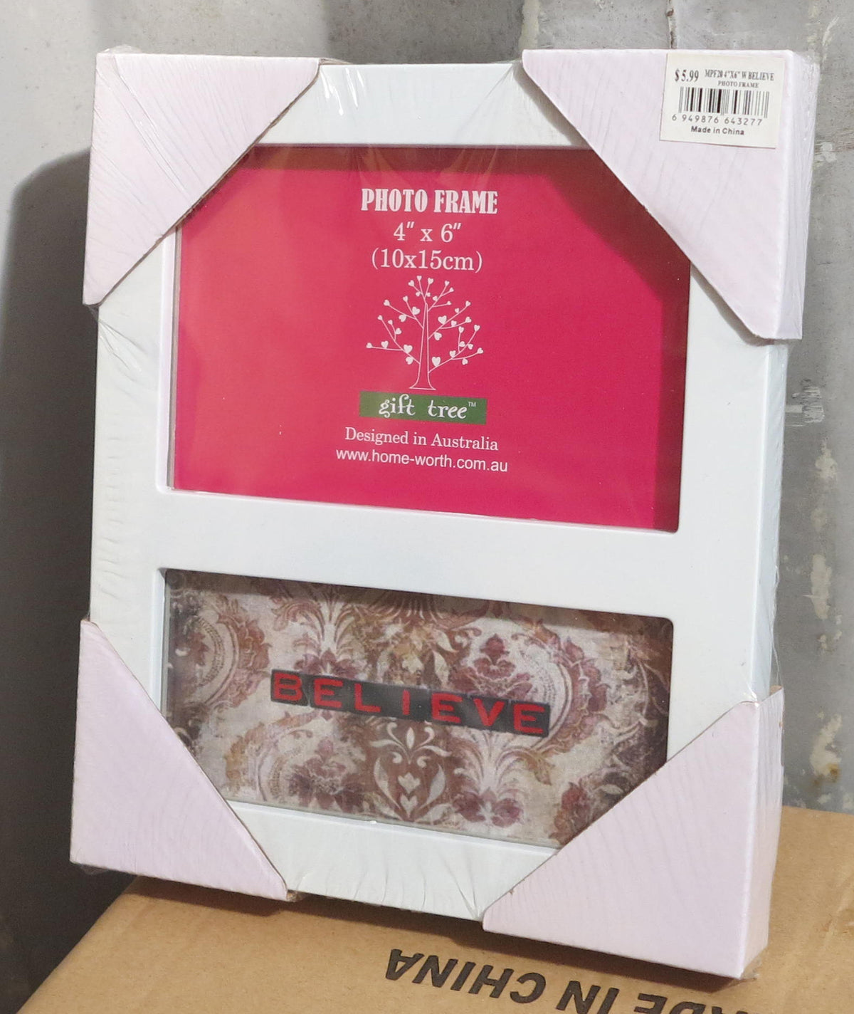 Homeworth Photo Frames 4x6" plus word window - Babyworth