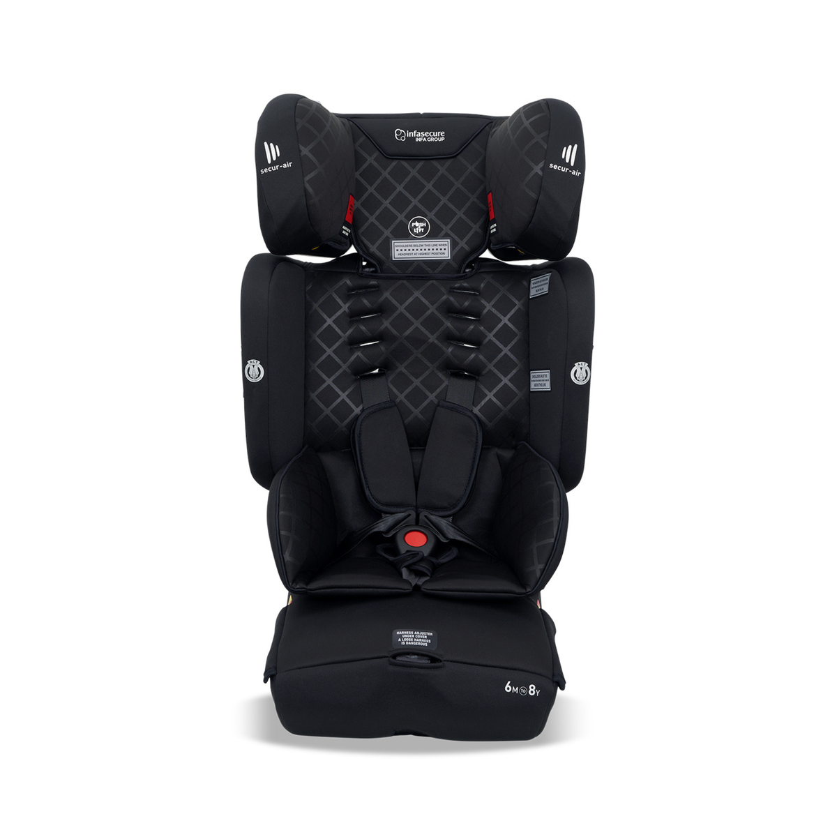 InfaSecure Liberty Onyx Convertible Booster Seat 6 months to 8 years