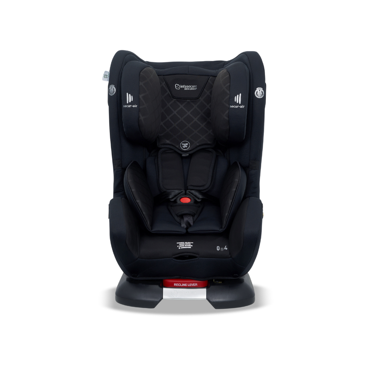 InfaSecure Quattro Onyx ISOFix Convertible Car Seat 0 to 4 years