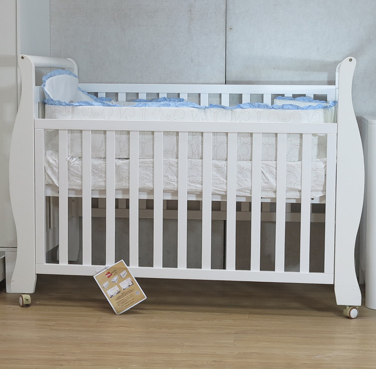 Babyworth Sleigh Cot with Mattress, Chest and Change Table with Pad Package - Babyworth