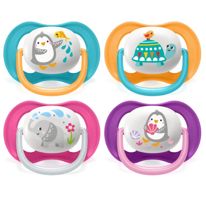 Philips Avent Ultra Air Soother 6-18m Animals 2pk  Mixed