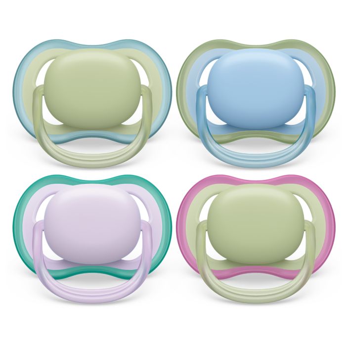 Philips Avent Ultra Air Soother, 0-6 months, Plain Mixed 2-pack  Mixed