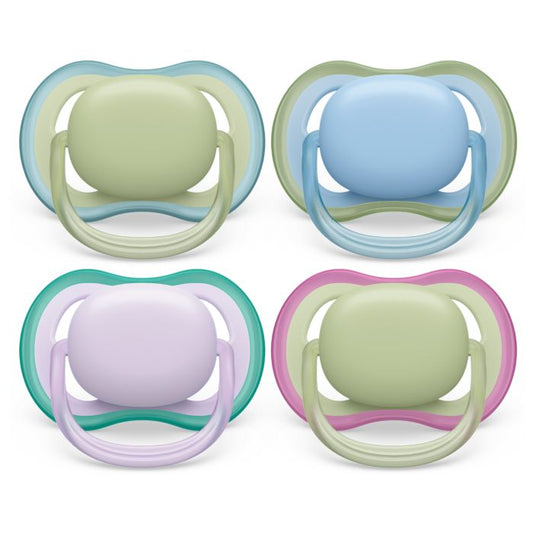 Philips Avent Ultra Air Soother, 0-6 months, Plain Mixed 2-pack  Mixed
