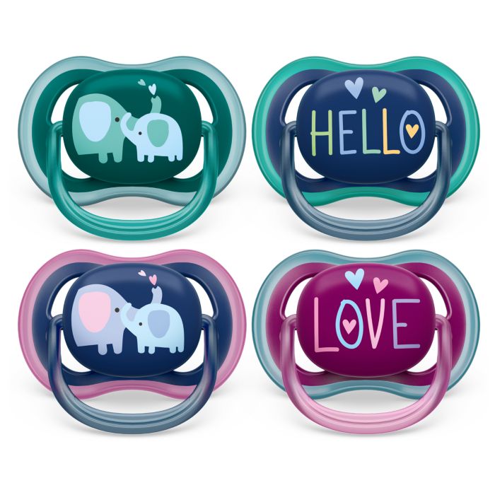 Philips Avent Ultra Air Soother, 18+ months, Deco, Mixed, 2-pack  Mixed