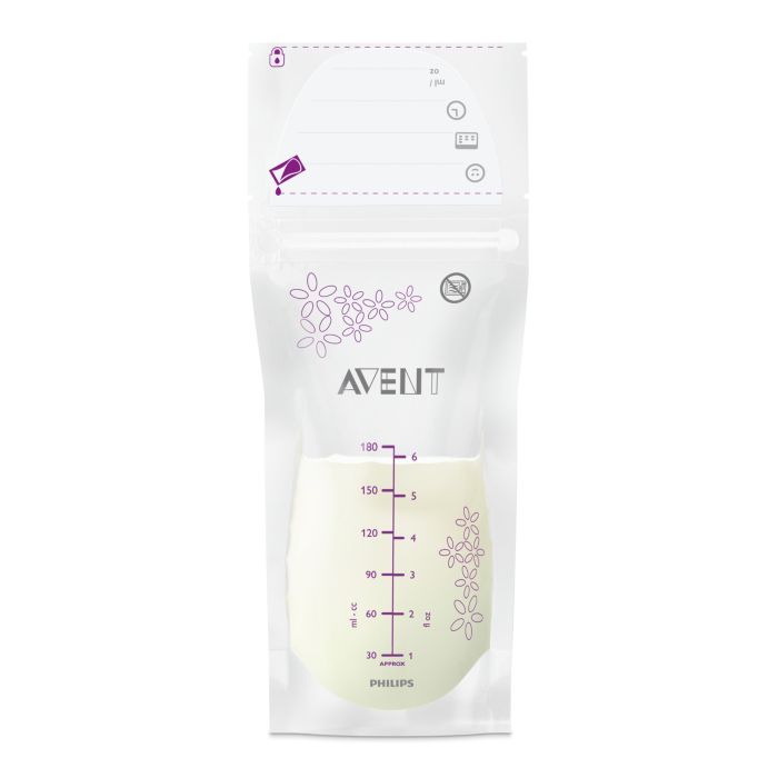 Philips Avent Breast Milk Storage Bags, 180ml,25pk