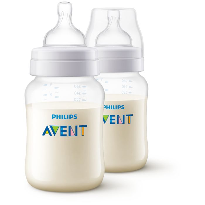 Philips Avent Anti-Colic Baby Bottles, 260ml, 2-pack   Clear