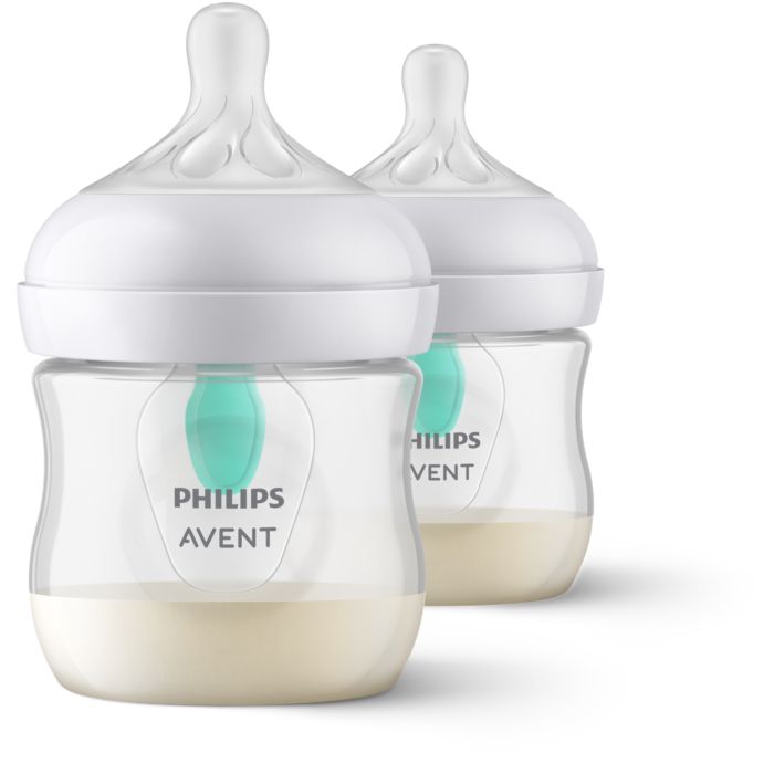 Philips Avent Natural Response Bottles with AirFree Vent, 125ml, 2-pack  Clear