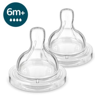 Philips Avent Anti-Colic Teats, 6 month+, 2-pack  Clear