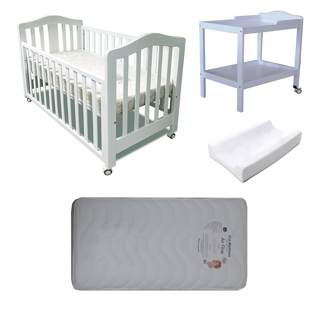 Babyworth Classic Cot +Mattress +Change Table - Babyworth