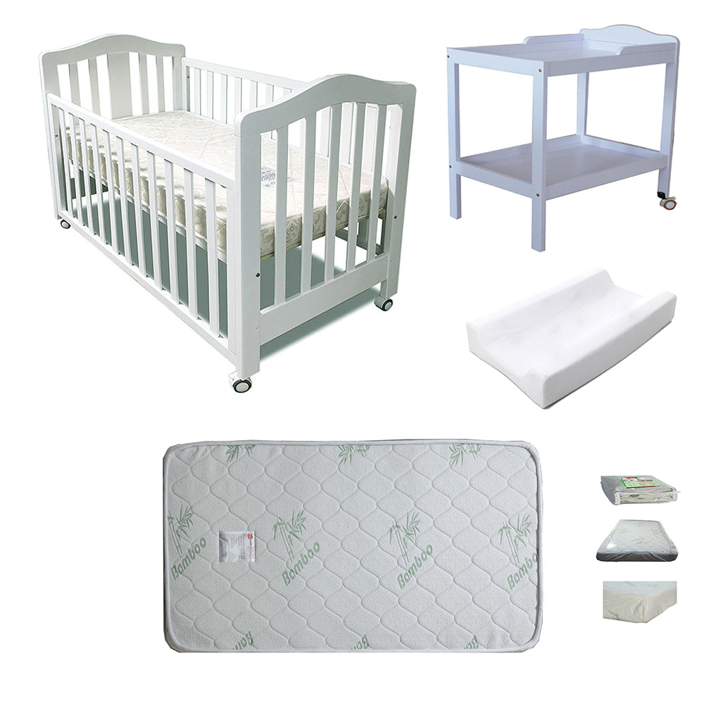 Babyworth Classic Cot +Mattress +Change Table - Babyworth