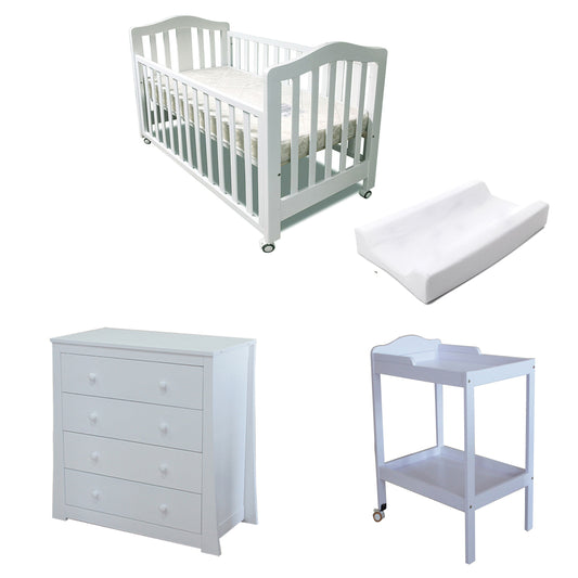 Babyworth  B2 Classic Cot+Mattress+Change Table+Chest With Changing Top+Pad Package - Babyworth